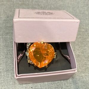 Elegant Orange Gemstone Ring